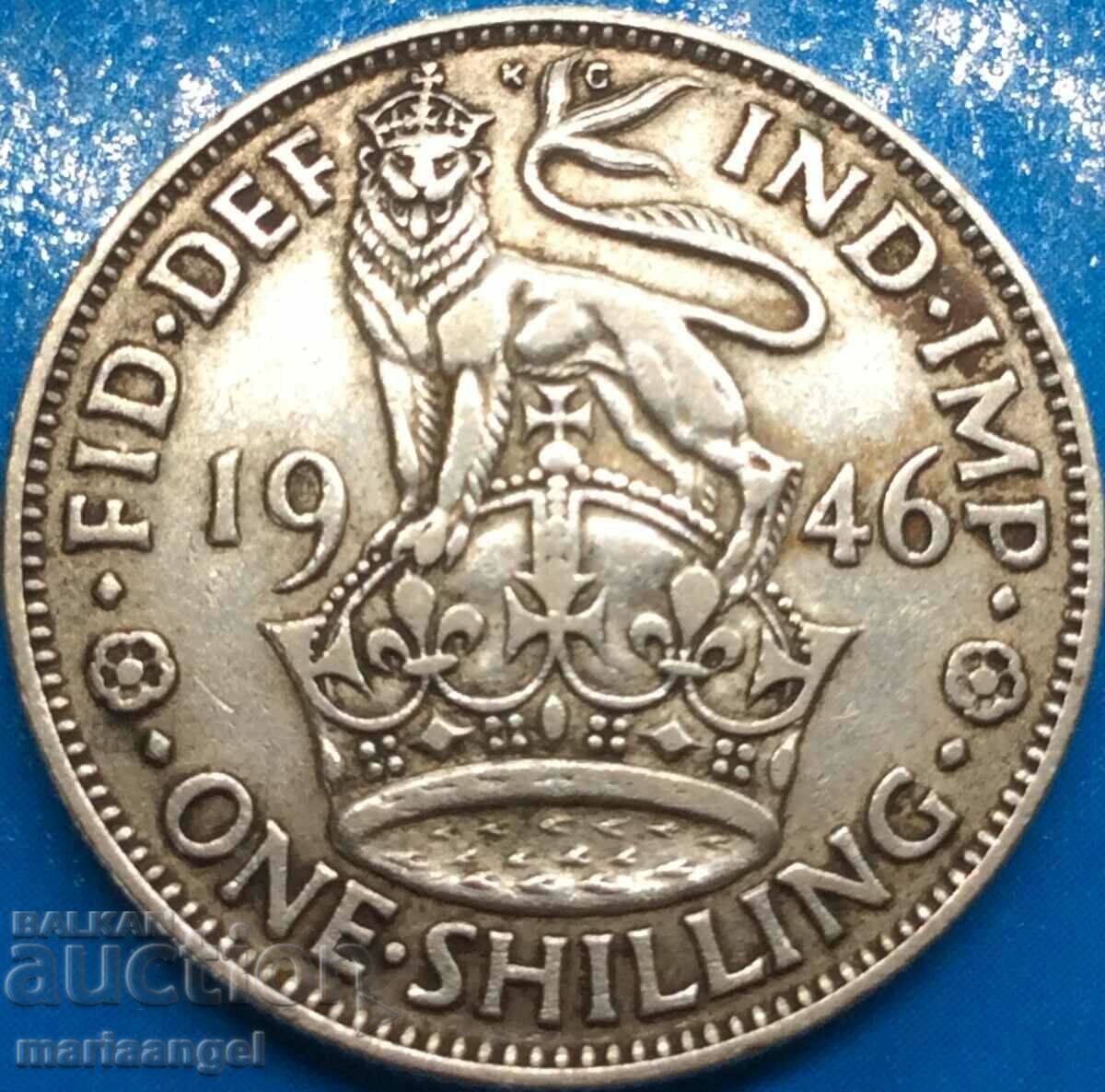 Great Britain 1 Shilling 1946 George VI Silver