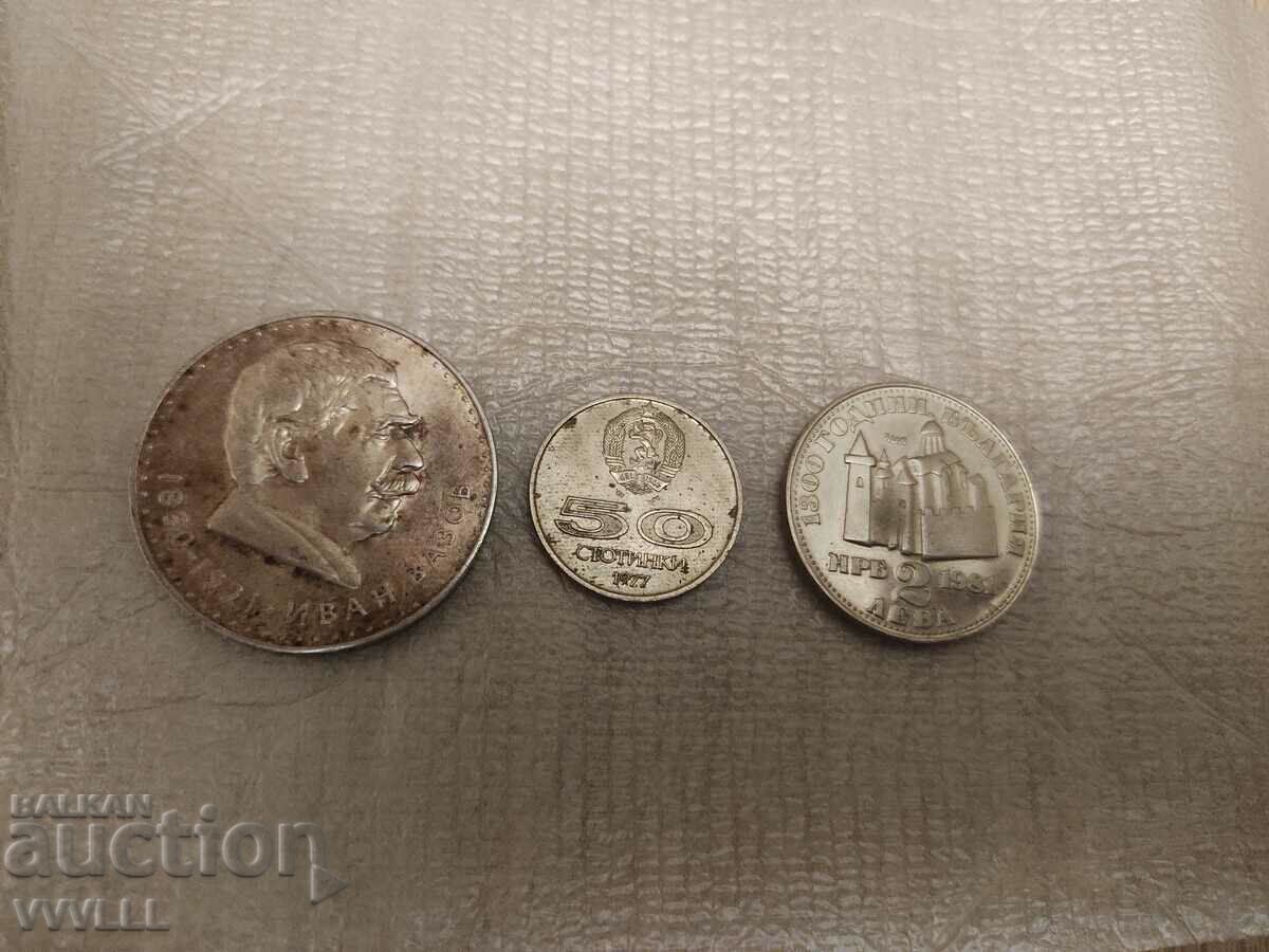 1981, 1970 and 1977. Three uncleaned coins