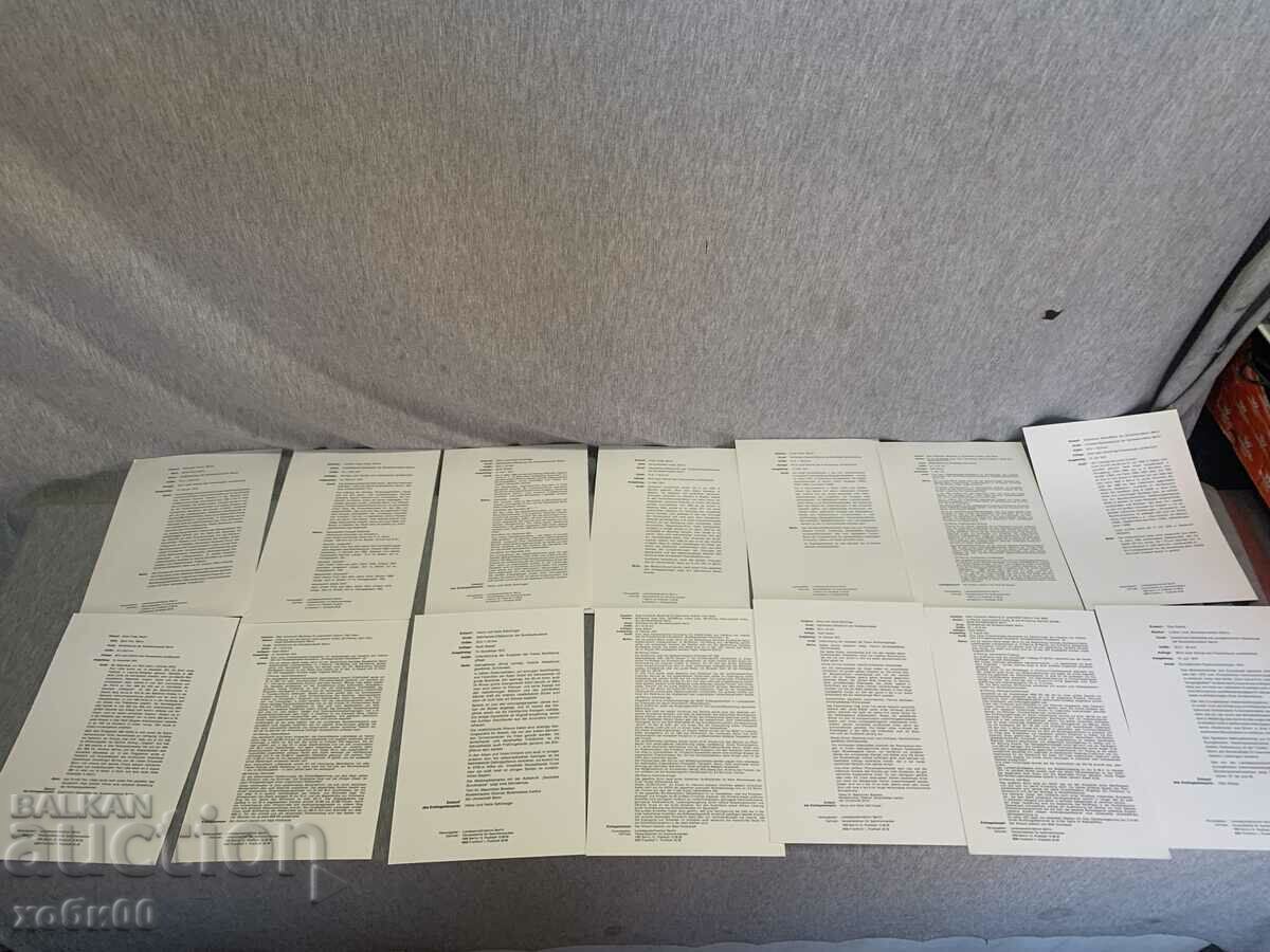 postage stamps Germany First sheet 1975 - 6 postage stamps Germany First sheet 1975 - 6