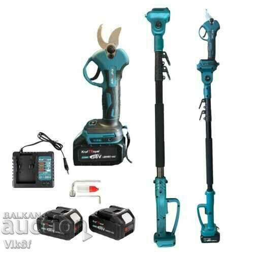 Cordless vine shears with telescopic rod 36V 8Ah