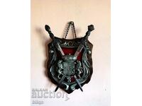 Great Panel Coat of Arms, Shield With Sabers, Swords