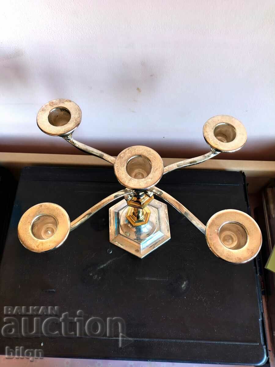 Great Silver Plated Candlestick with price 47.76 BGN | € 24.42 Great Silver Plated Candlestick with price 47.76 BGN | € 24.42