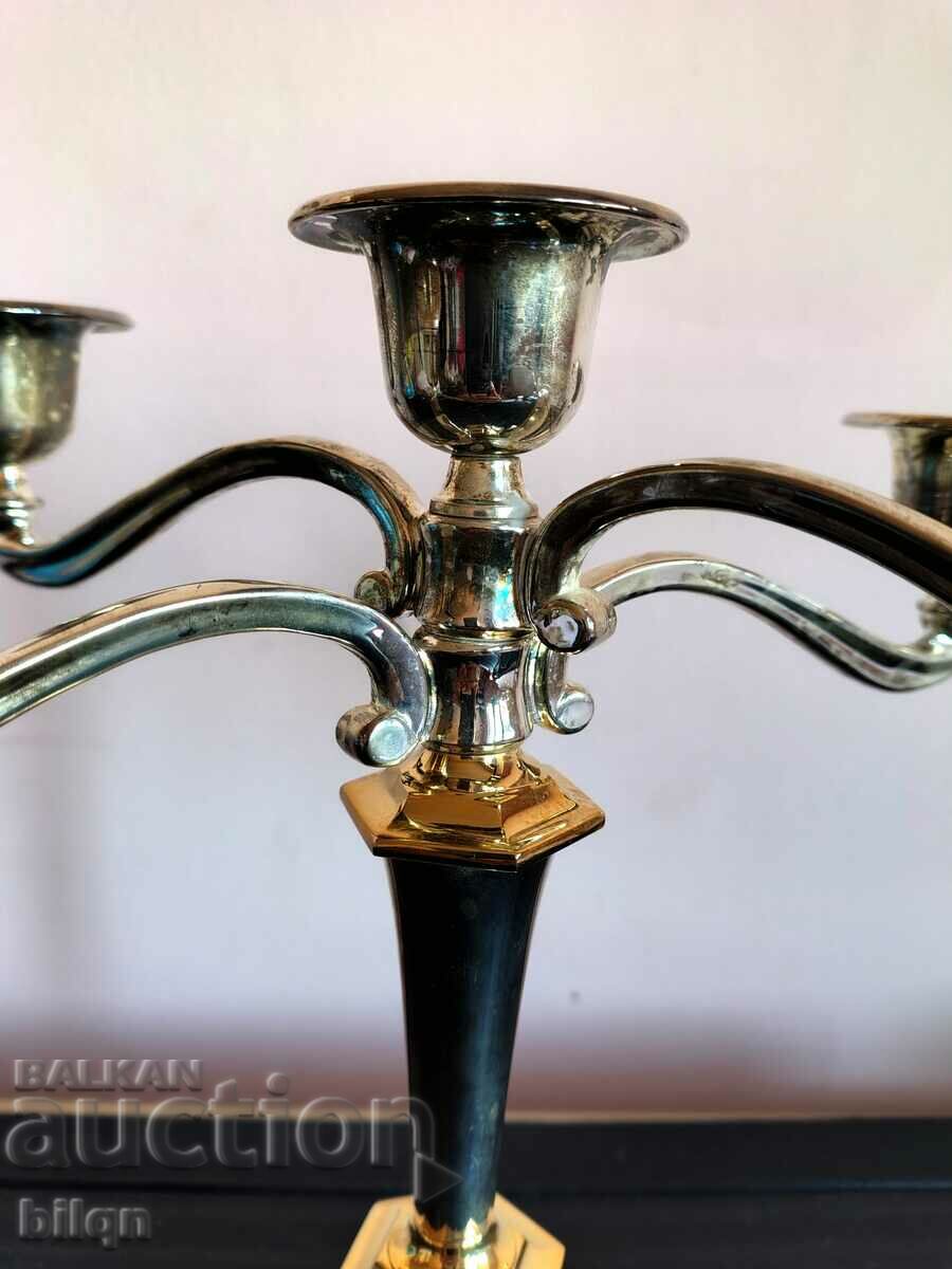 Auction Great Silver Plated Candlestick Auction Great Silver Plated Candlestick