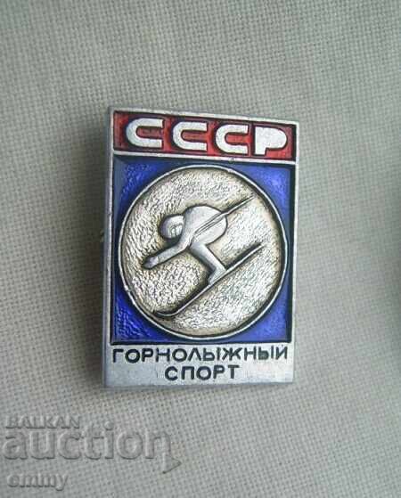 Ski badge sport - alpine skis, Russia, USSR Ski badge sport - alpine skis, Russia, USSR