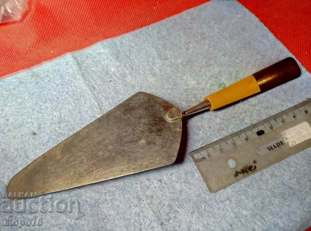 Old Bronze Silver Plated CAKE SPAUL with AMBER HANDLE - 6 Old Bronze Silver Plated CAKE SPAUL with AMBER HANDLE - 6