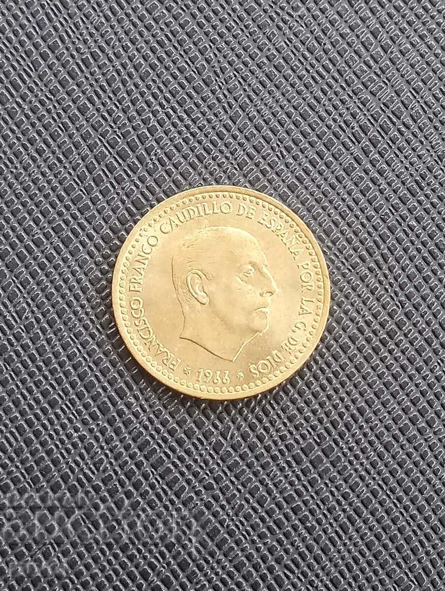 Spania, 1 pesta 1966 cu preț 0.80 BGN | € 0.41 Spania, 1 pesta 1966 cu preț 0.80 BGN | € 0.41