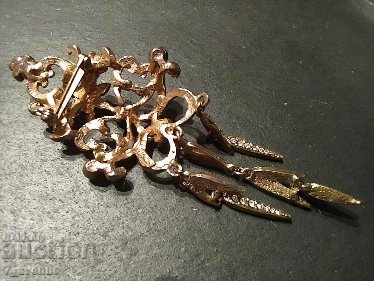 Brooch - long, with stones, super effect 29.11.24 - 5 Brooch - long, with stones, super effect 29.11.24 - 5