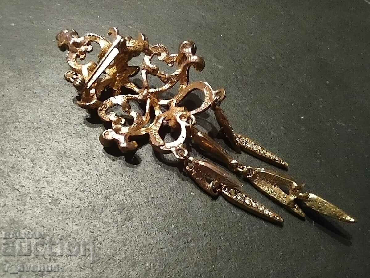 Brooch - long, with stones, super effect 29.11.24 - 6 Brooch - long, with stones, super effect 29.11.24 - 6