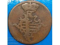 3 pfennig 1760 Saxony-Weimar-Eisenach Germany copper