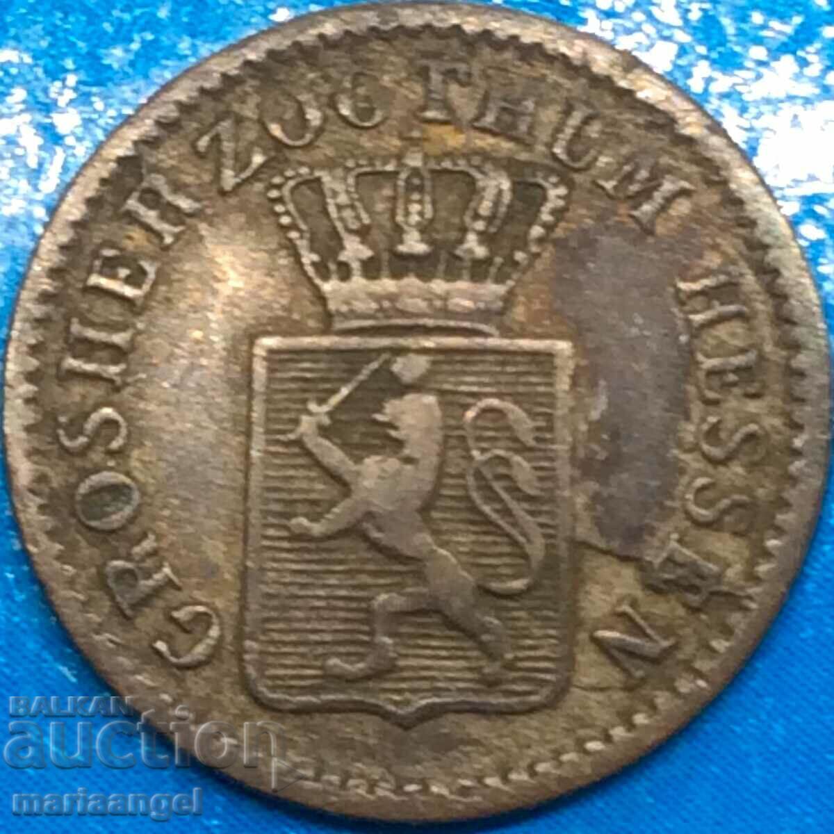 1 Kreuzer 1849 Germania Hesse-Darmstadt