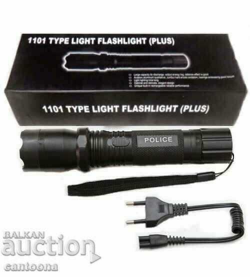 2 in 1 stun gun with flashlight Police T1101 with price 12.99 BGN | € 6.64 2 in 1 stun gun with flashlight Police T1101 with price 12.99 BGN | € 6.64