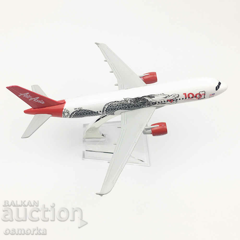 Μακέτα μοντέλου αεροπλάνου Airbus 320 Airbus AIr Asia μεταλλικός δράκος με τιμή 32.00 BGN | € 16.36