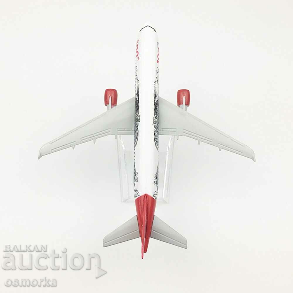 Δημοπρασία Μακέτα μοντέλου αεροπλάνου Airbus 320 Airbus AIr Asia μεταλλικός δράκος