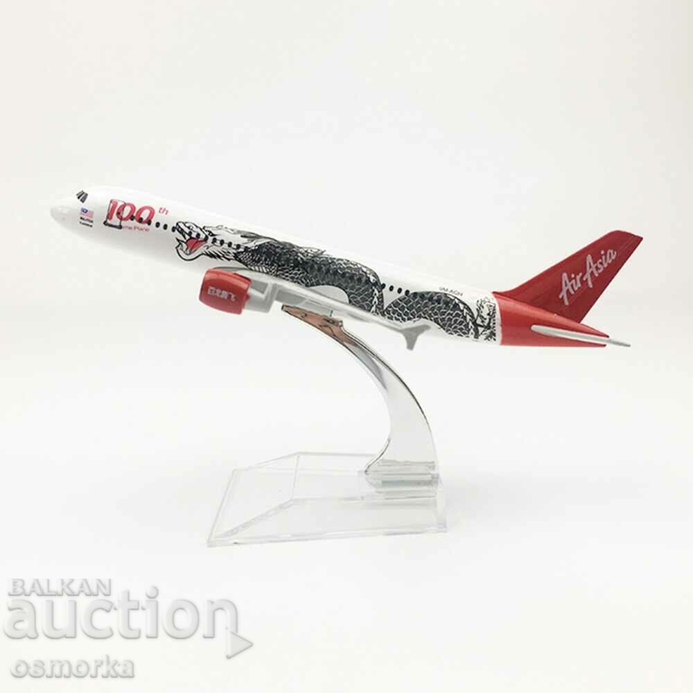 Παράδοση Μακέτα μοντέλου αεροπλάνου Airbus 320 Airbus AIr Asia μεταλλικός δράκος