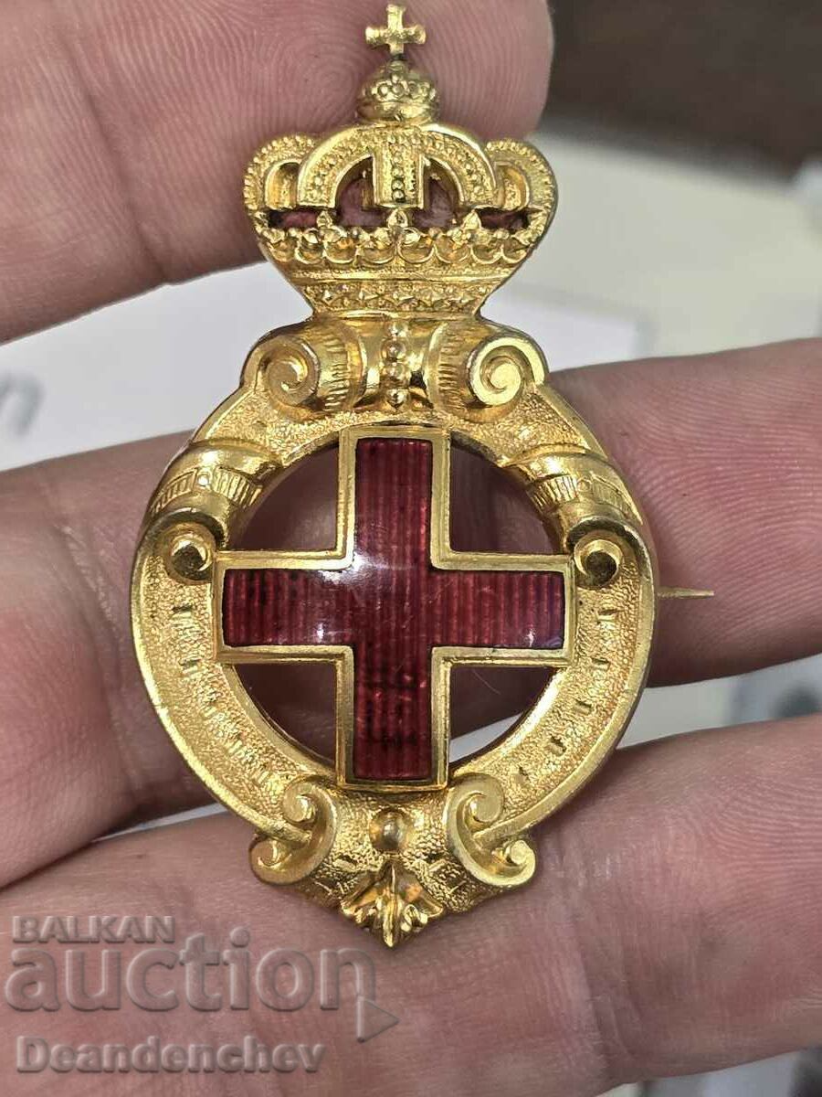 Princely badge Bulgarian red cross Battenberg issue Princely badge Bulgarian red cross Battenberg issue