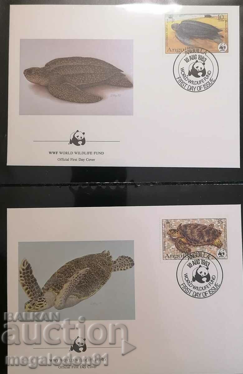Anguilla - WWF fauna, sea turtles with price 20.00 BGN | € 10.23 Anguilla - WWF fauna, sea turtles with price 20.00 BGN | € 10.23