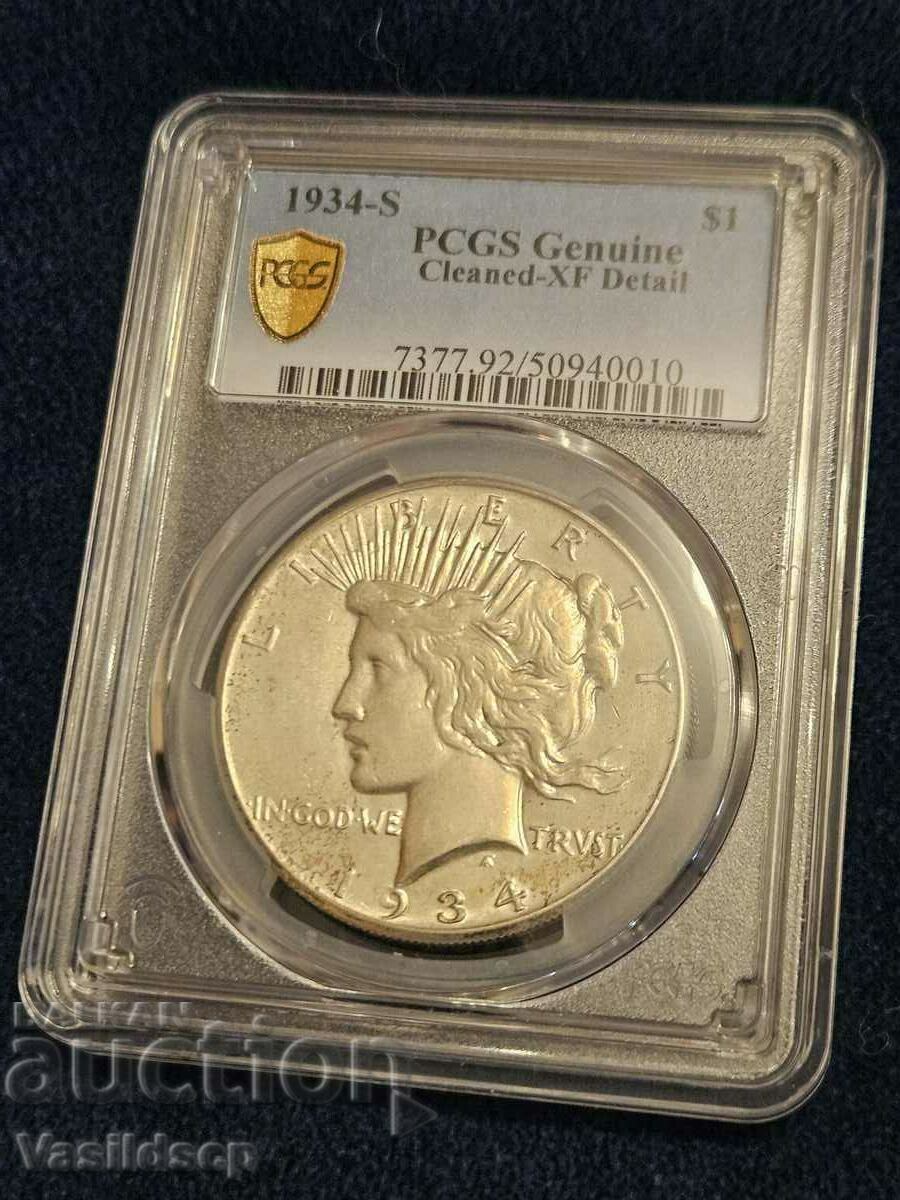 US $1 1934 S PCGS GENUINE-Original