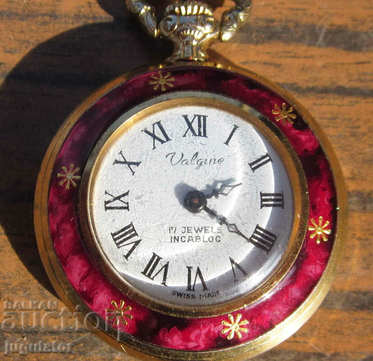 VALGINE old Swiss pocket watch gilded with enamel with price 120.00 BGN | € 61.36 VALGINE old Swiss pocket watch gilded with enamel with price 120.00 BGN | € 61.36