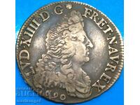 Γαλλία 1/2 ECU 1690 X - Amiens Louis XIV 32mm 13,19g Ag