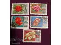 A series of Russian stamps-flowers from 1979.