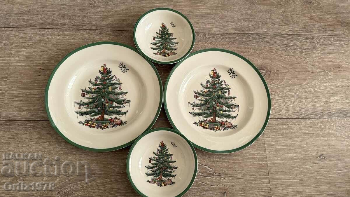 Spode – Christmas 2pcs main plates+ 2pcs. bowls. New! Spode – Christmas 2pcs main plates+ 2pcs. bowls. New!