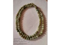 Green jade necklace with certificate