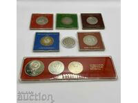 9 Rare USSR Bank commemorative coins 1, 3 and 5 Rubles