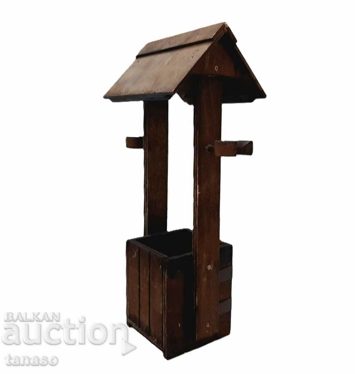 Wooden cup holder, well, well, decoration(8.1) with price 20.00 BGN | € 10.23 Wooden cup holder, well, well, decoration(8.1) with price 20.00 BGN | € 10.23