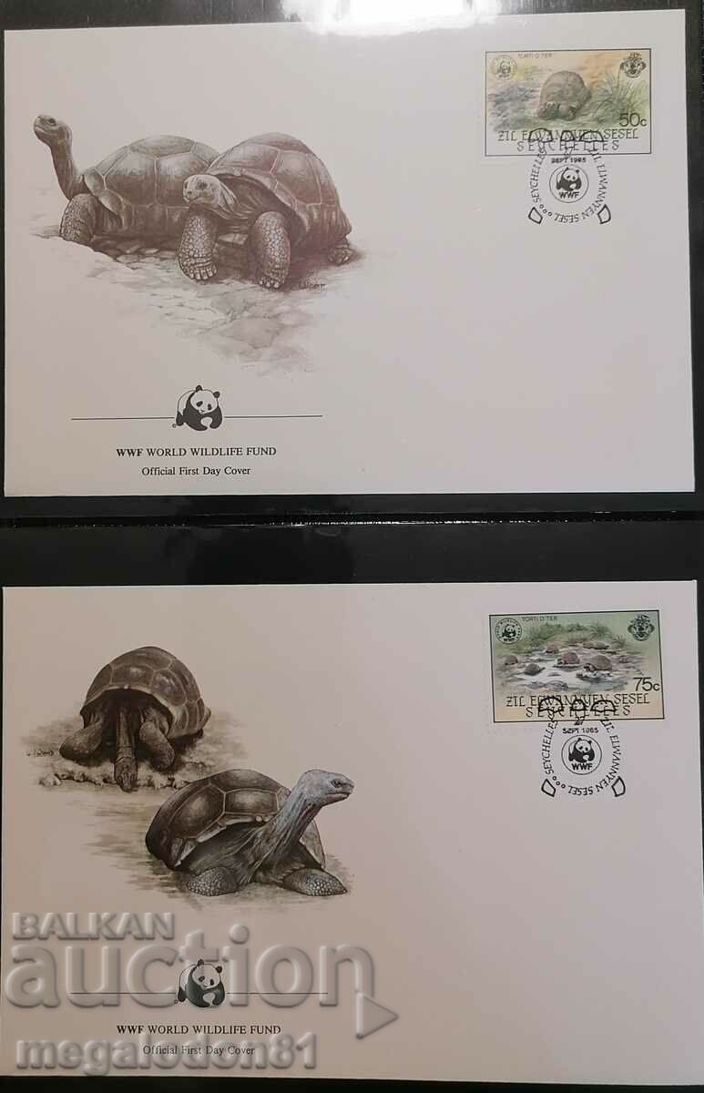 Seychelles - WWF fauna, land turtle with price 18.00 BGN | € 9.20 Seychelles - WWF fauna, land turtle with price 18.00 BGN | € 9.20