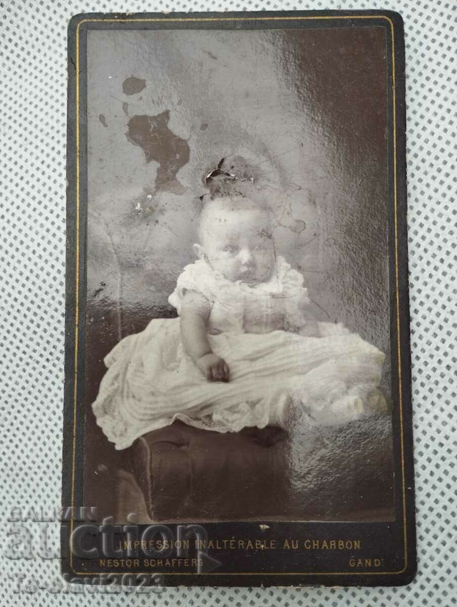 19th century Old photograph / photograph of a baby