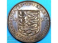 Jersey 1/12 Shilling 1931 Marea Britanie George III 30mm Bronz