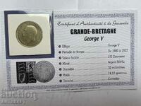 Moneda de argint Anglia 1/2 coroana coroana argint 1922