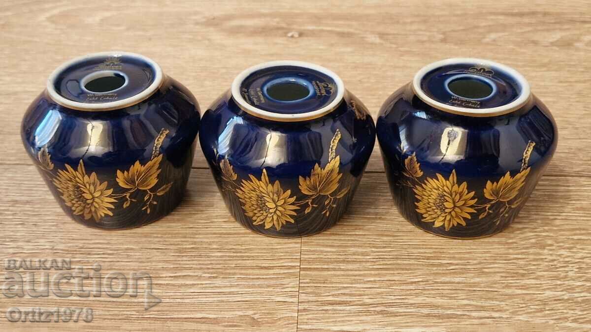Lindner Kueps, Germany – Small cobalt candlesticks. New! with price 28.00 BGN | € 14.32