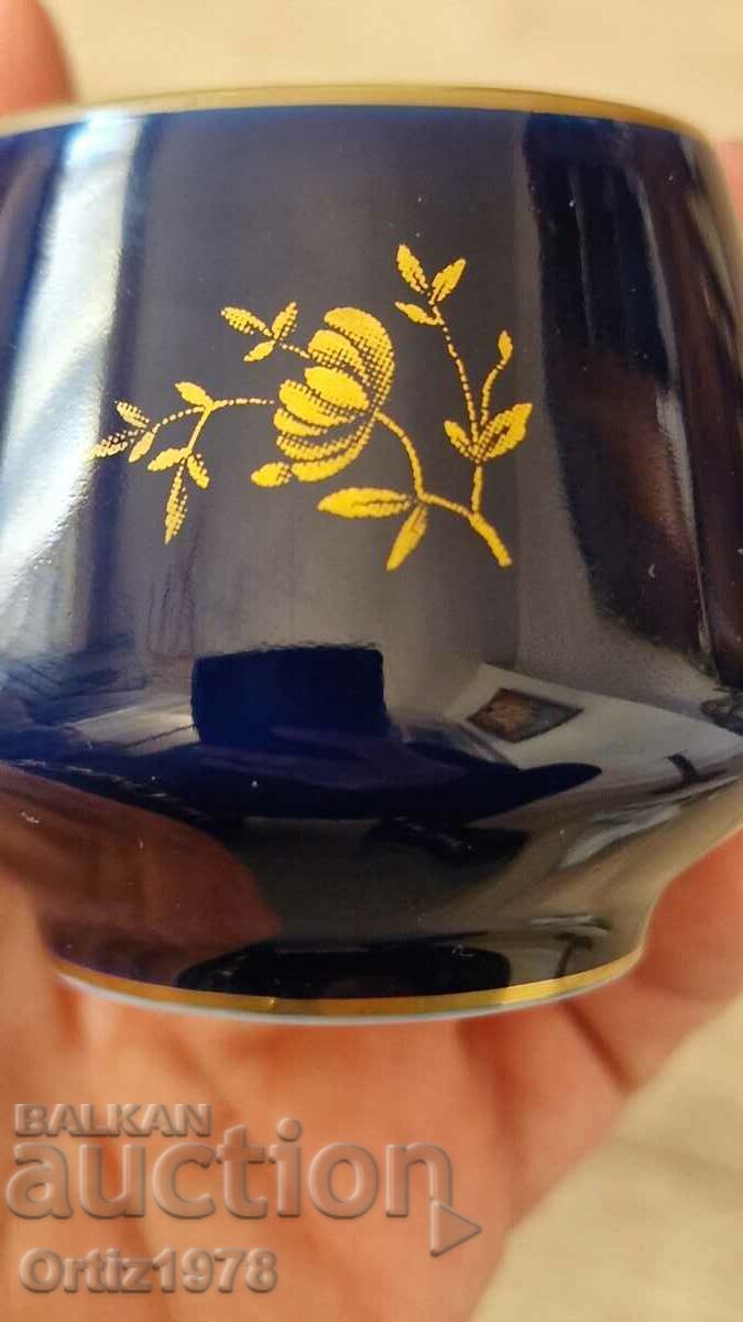 Lindner Kueps, Germany – Small cobalt candlesticks. New! - 6