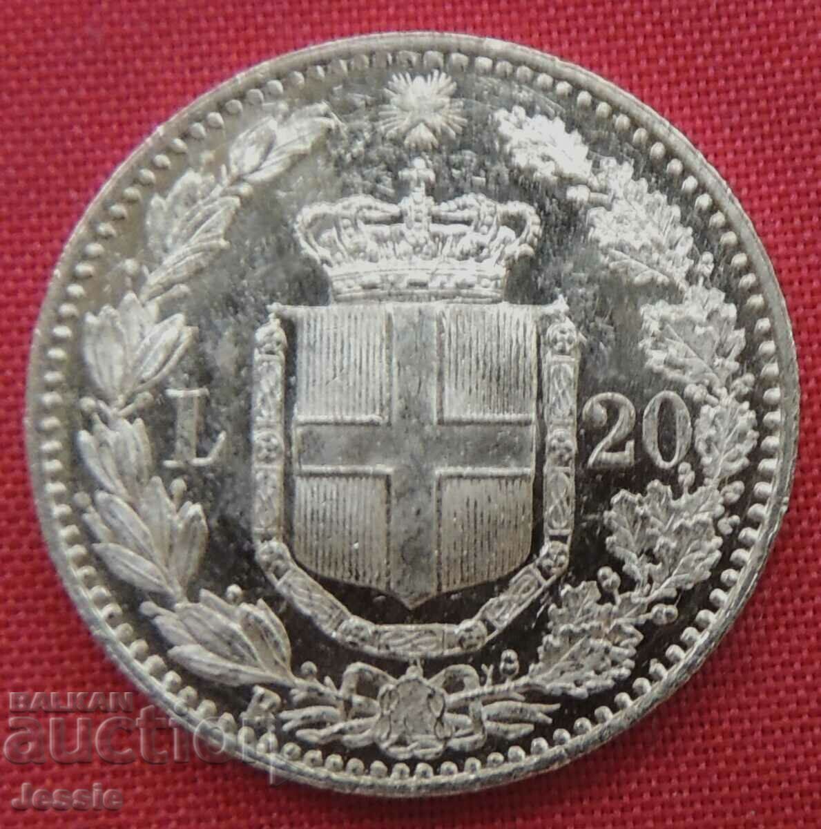 20 lire 1893 Italia (20 lire Italia) (aur)