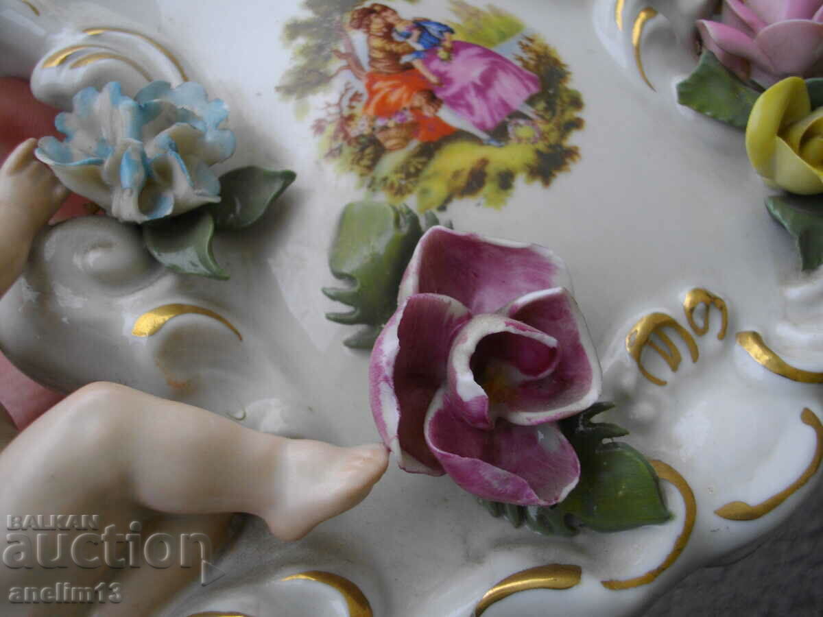 OLD MERCEDES TABLE CLOCK PORCELAIN CASE - 5 OLD MERCEDES TABLE CLOCK PORCELAIN CASE - 5