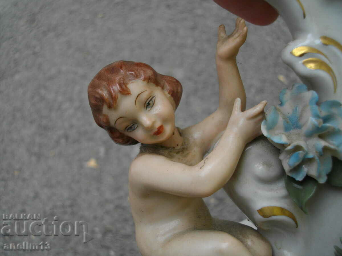 OLD MERCEDES TABLE CLOCK PORCELAIN CASE - 6 OLD MERCEDES TABLE CLOCK PORCELAIN CASE - 6