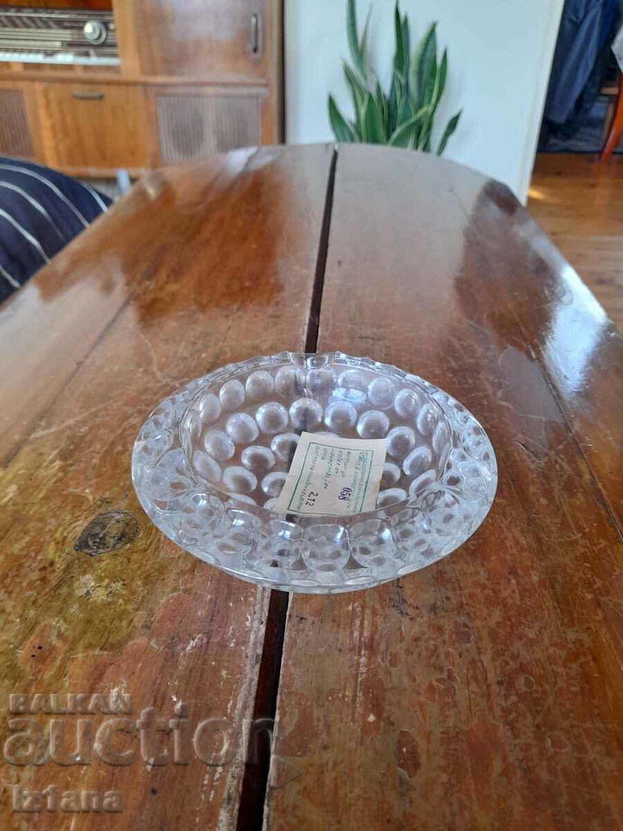Old glass ashtray with price 32.00 BGN | € 16.36