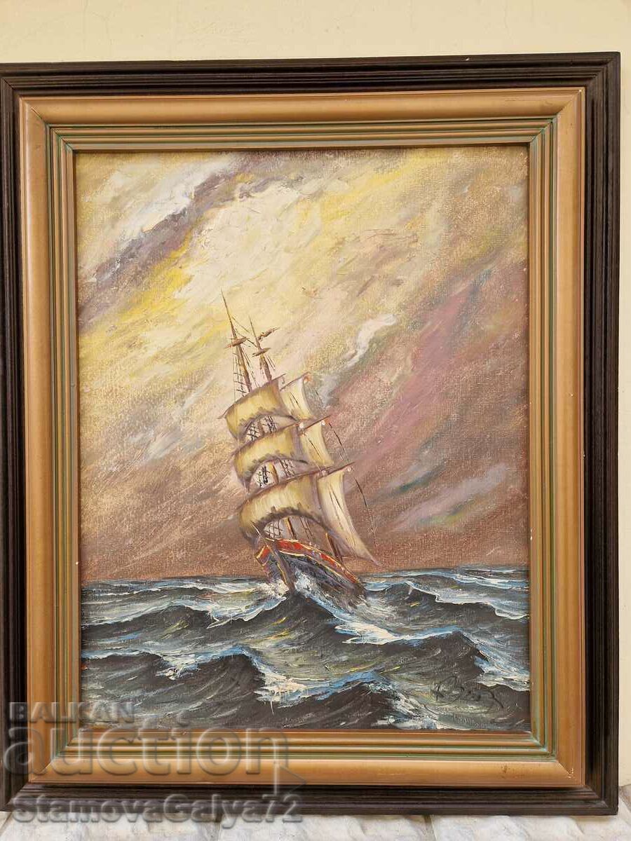Auction Unique antique oil on canvas painting Auction Unique antique oil on canvas painting