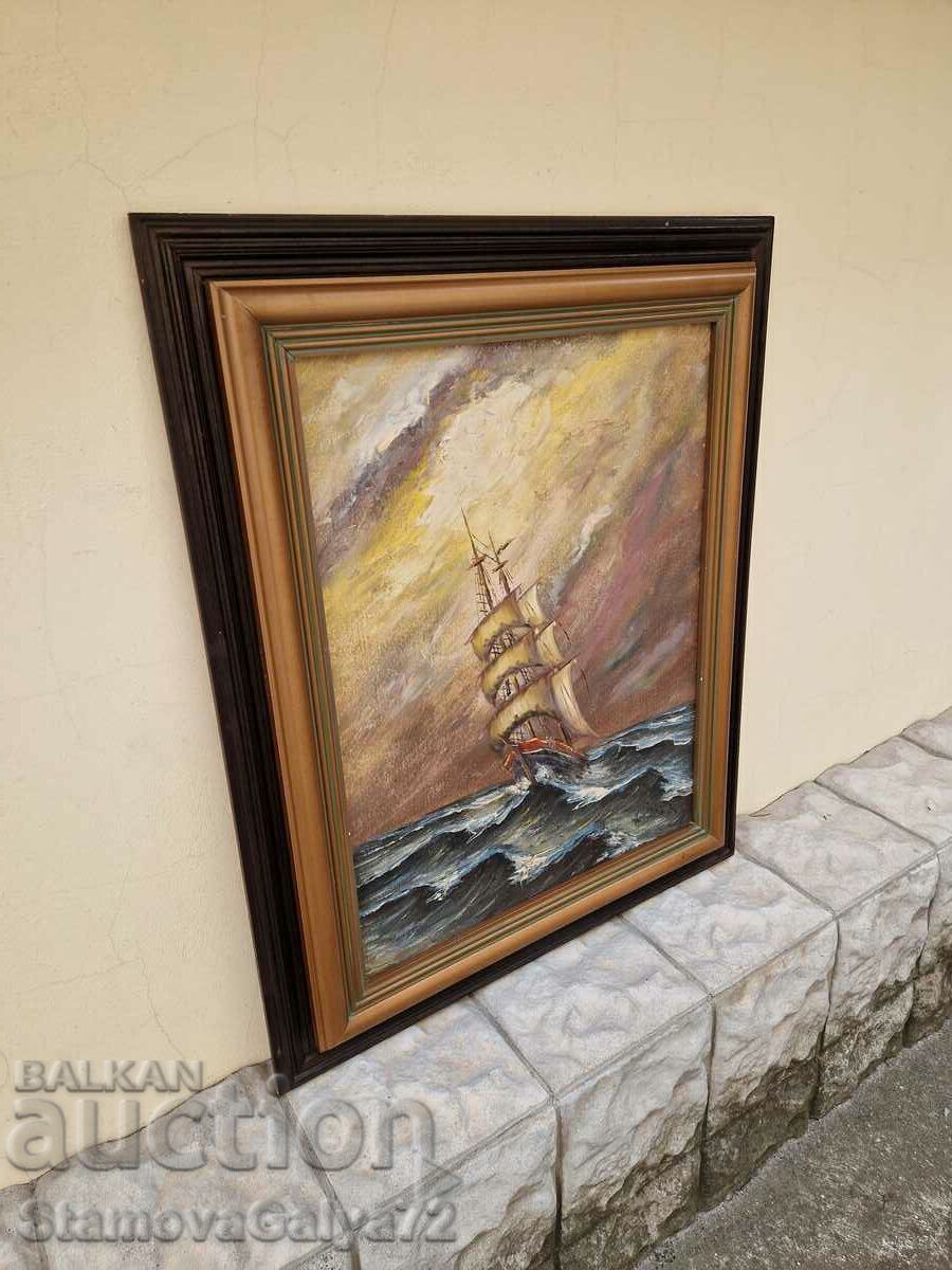 Unique antique oil on canvas painting - 6 Unique antique oil on canvas painting - 6