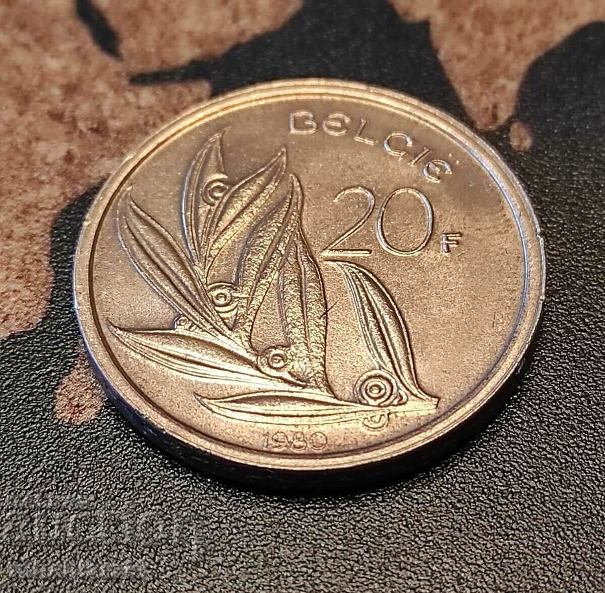 Monedă Belgia 20 franci, 1980