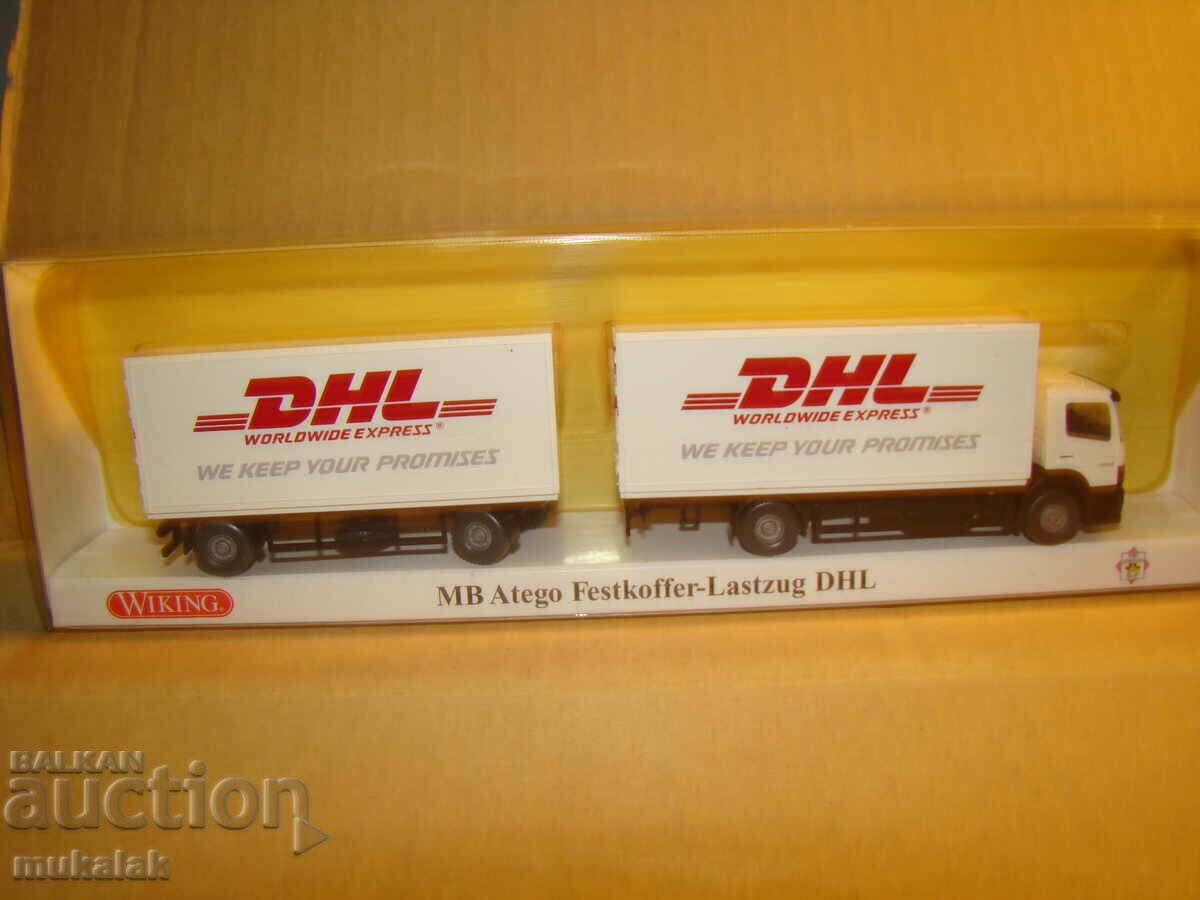 ΠΑΙΧΝΙΔΙ ΕΛΑΣΤΙΚΩΝ WIKING H0 1/87 MERCEDES ATEGO DHL TRUCK MODEL - 5 ΠΑΙΧΝΙΔΙ ΕΛΑΣΤΙΚΩΝ WIKING H0 1/87 MERCEDES ATEGO DHL TRUCK MODEL - 5