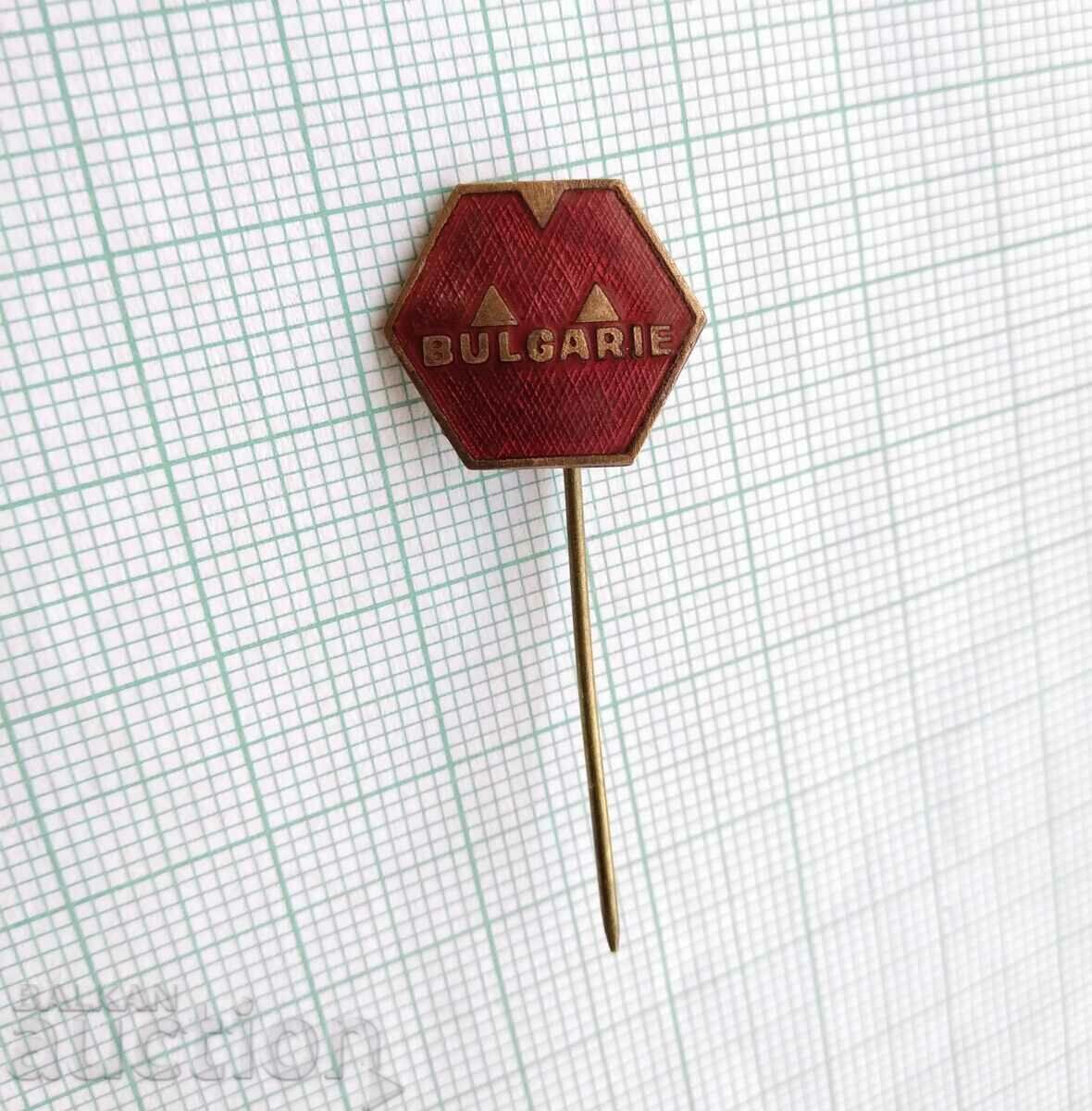 17177 Badge - Machine Export Bulgaria - bronze enamel with price 2.00 BGN | € 1.02 17177 Badge - Machine Export Bulgaria - bronze enamel with price 2.00 BGN | € 1.02