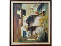 Painting "Gurko Street in V. Tarnovo", art. V. Radulov, 1998