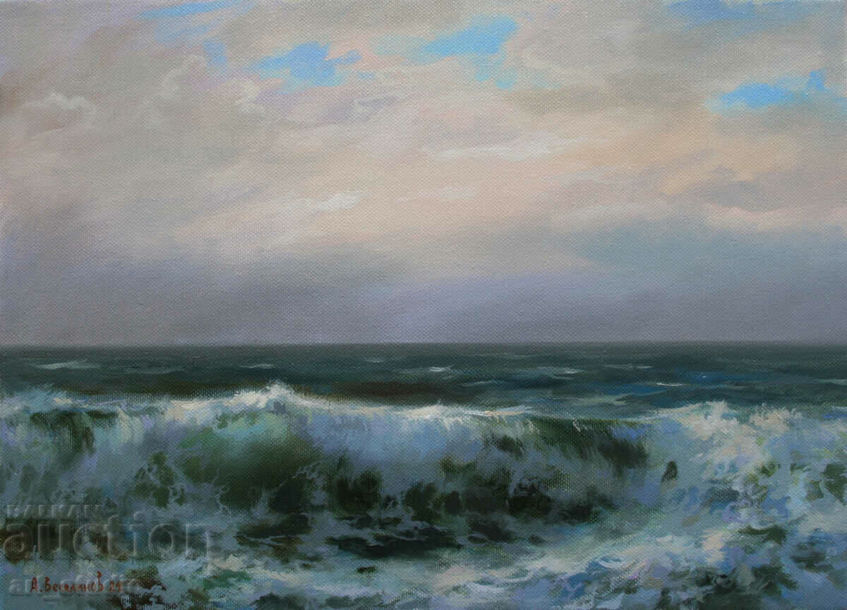 Stormy Sea 3 - oil paints