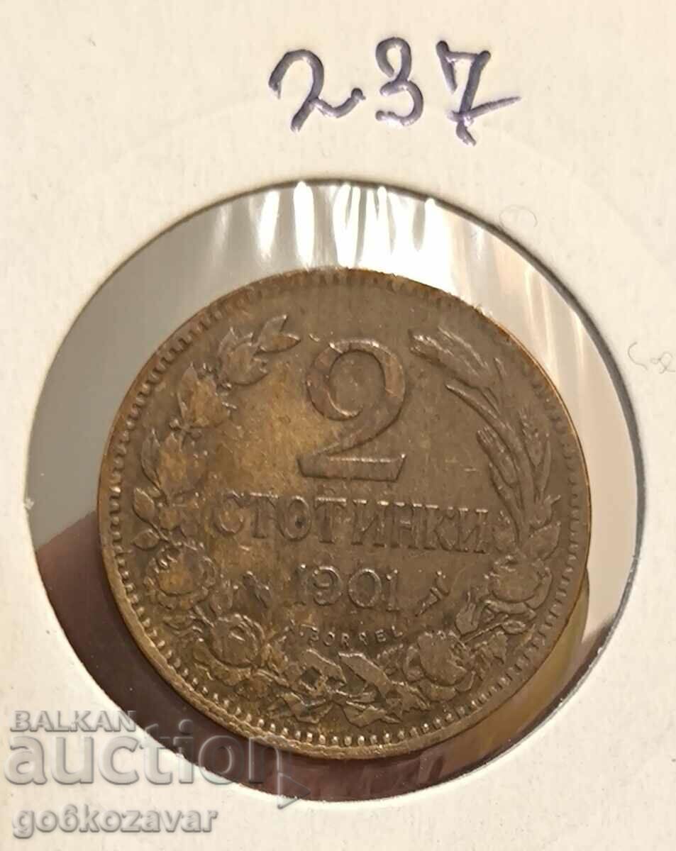 Bulgaria 2 cents 1901