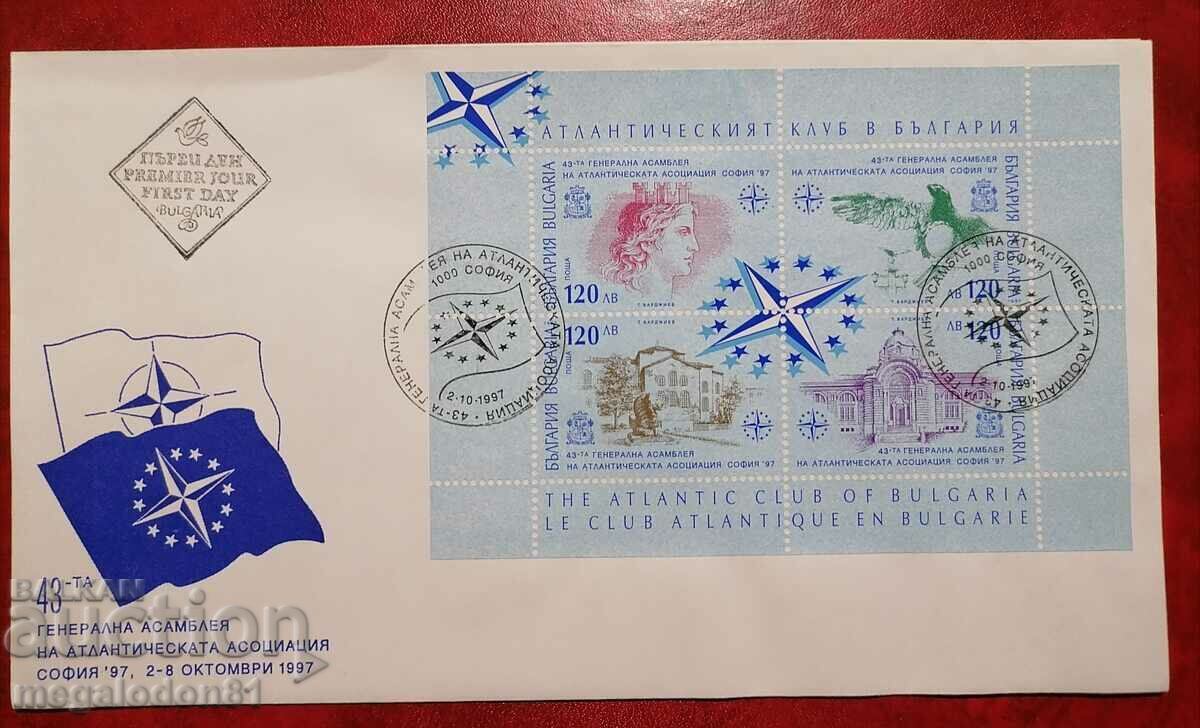 Bulgaria - FDC, bl. The Atlantic Club in Bulgaria Bulgaria - FDC, bl. The Atlantic Club in Bulgaria