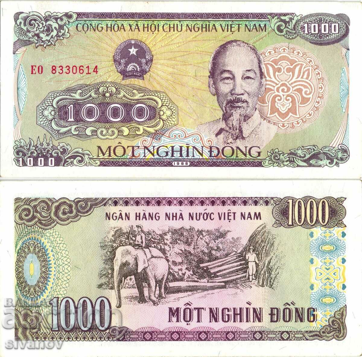 Vietnam 1000 Dong 1988 UNC #4004