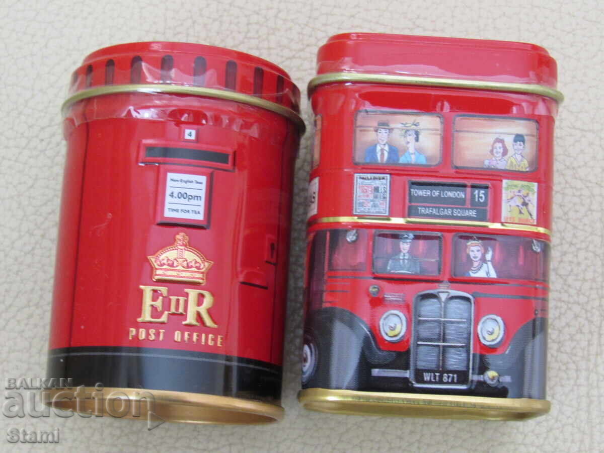 2 souvenir metal boxes with English tea with price 12.90 BGN | € 6.60 2 souvenir metal boxes with English tea with price 12.90 BGN | € 6.60
