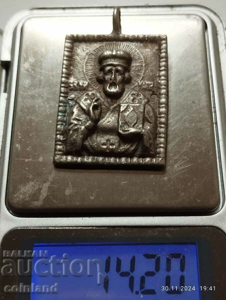 Delivery of SILVER ICON OF SAINT NICHOLAS THE MIRACLEWORKER - REPLICA REPRODUCTION